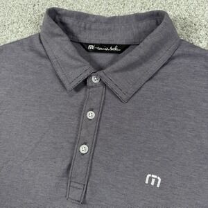 Travis Mathew Mens Polo Golf Shirt Logo Medium Purple‎